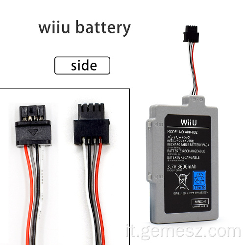 Batteria di ricambio da 3600 mAh per Wii U GamePad